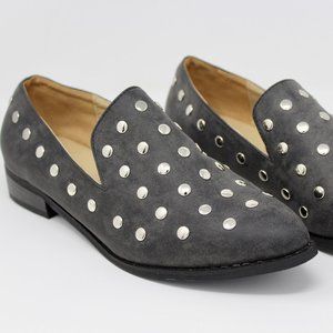 NWT Studded Purple Grey Mules